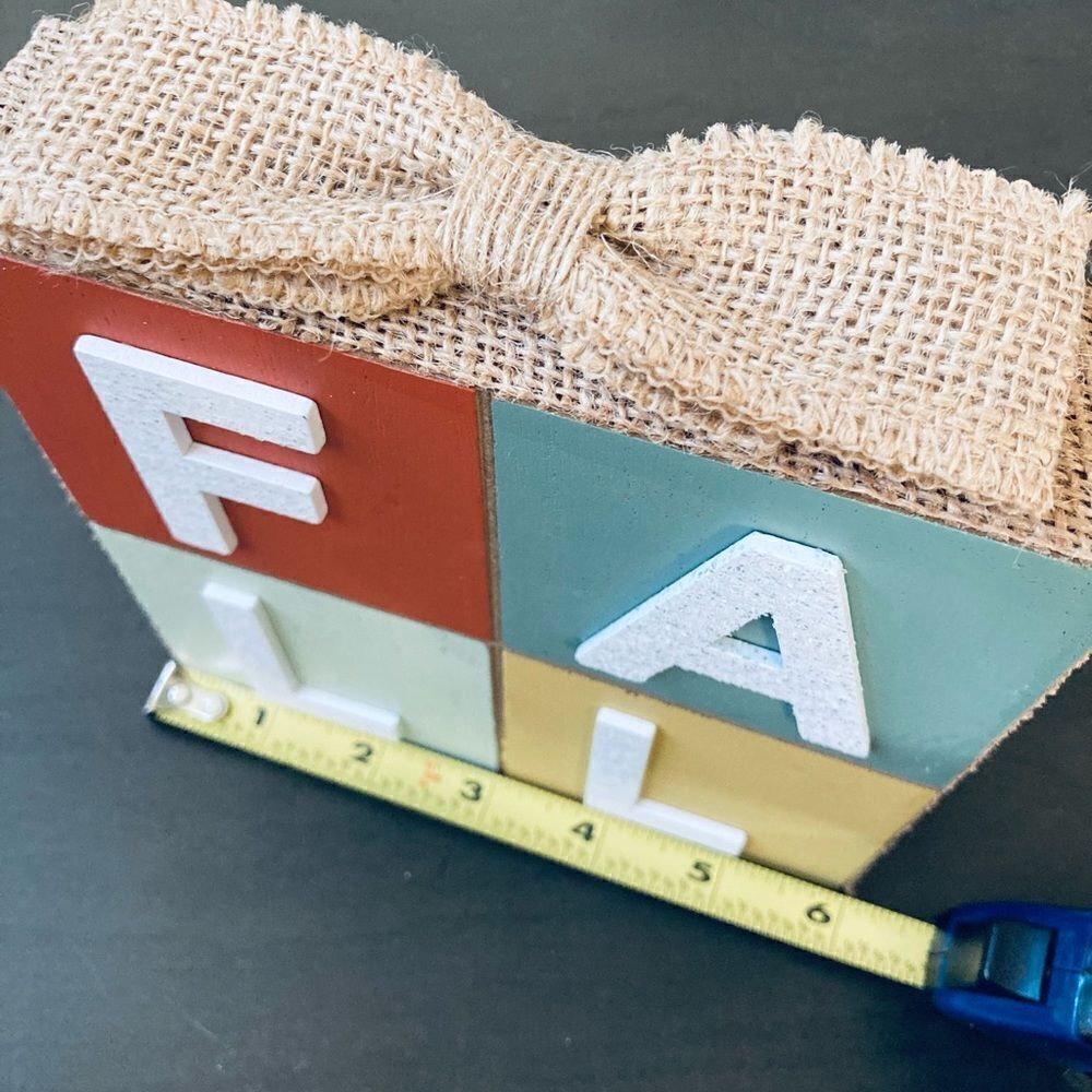 “Fall” Farmhouse Color Block Wooden Decor Sign - Picture 3 of 4